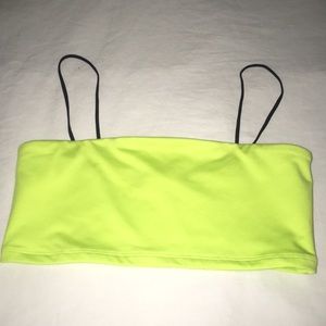 Neon green tube top